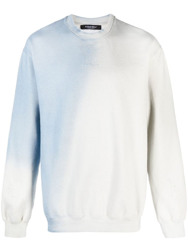 Blue Gradient Print Sweatshirt