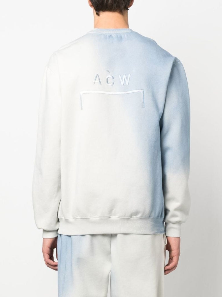 Blue Gradient Print Sweatshirt
