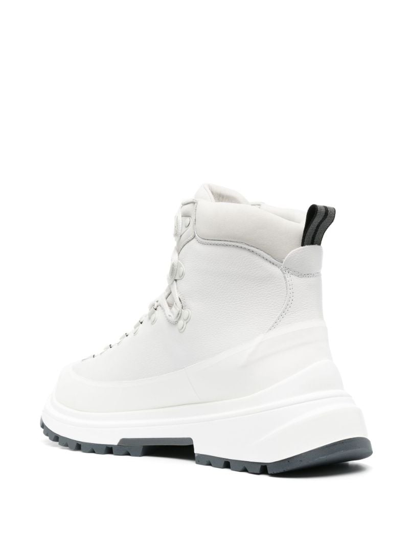 White Journey Leather Boots