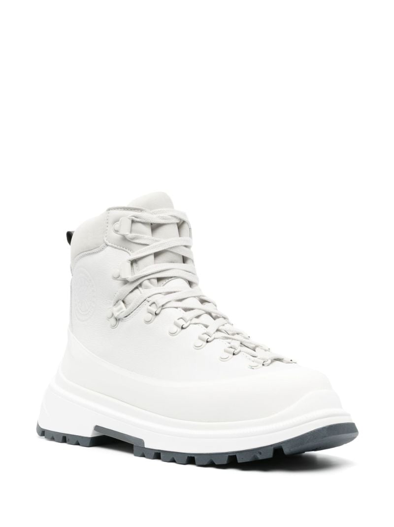 White Journey Leather Boots