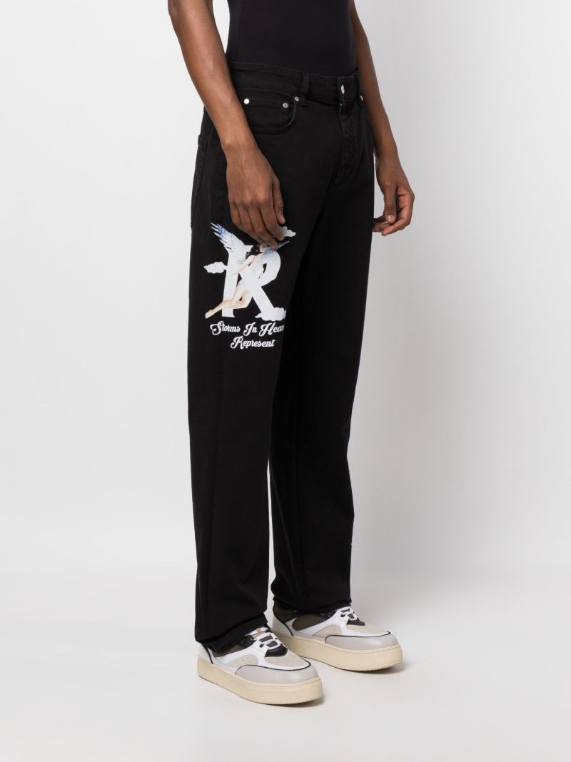 Black Storms in Heaven Straight-leg Jeans