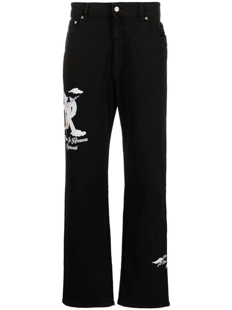 Black Storms in Heaven Straight-leg Jeans