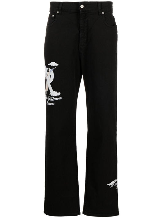 Black Storms in Heaven Straight-leg Jeans