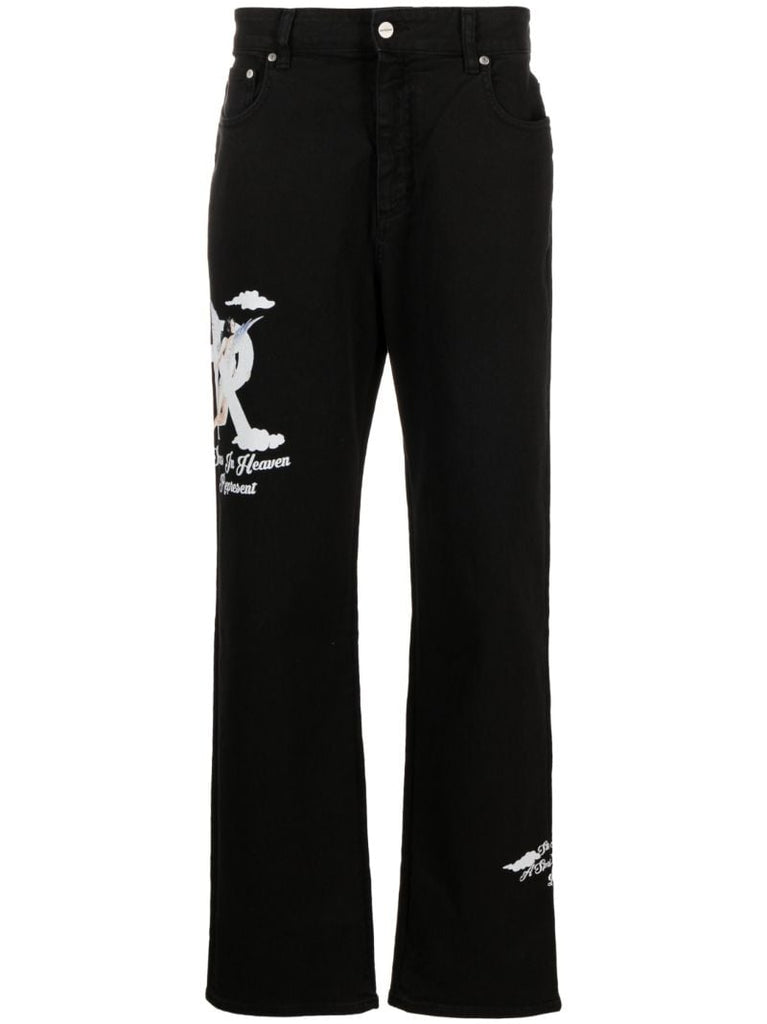 Black Storms in Heaven Straight-leg Jeans