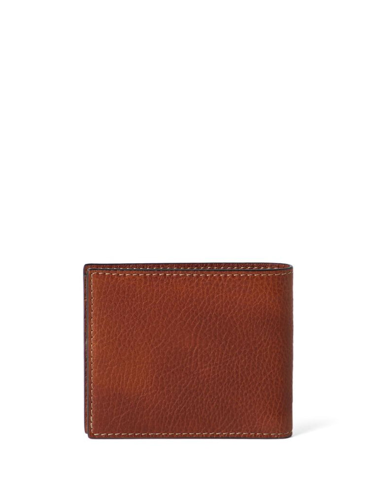 Brown Logo Leather Bifold Wallet
