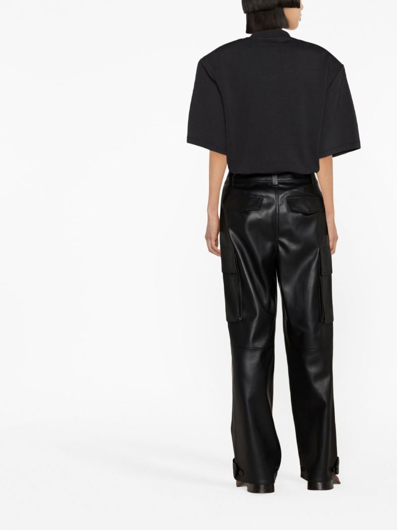 Black Asha Faux Leather Trousers