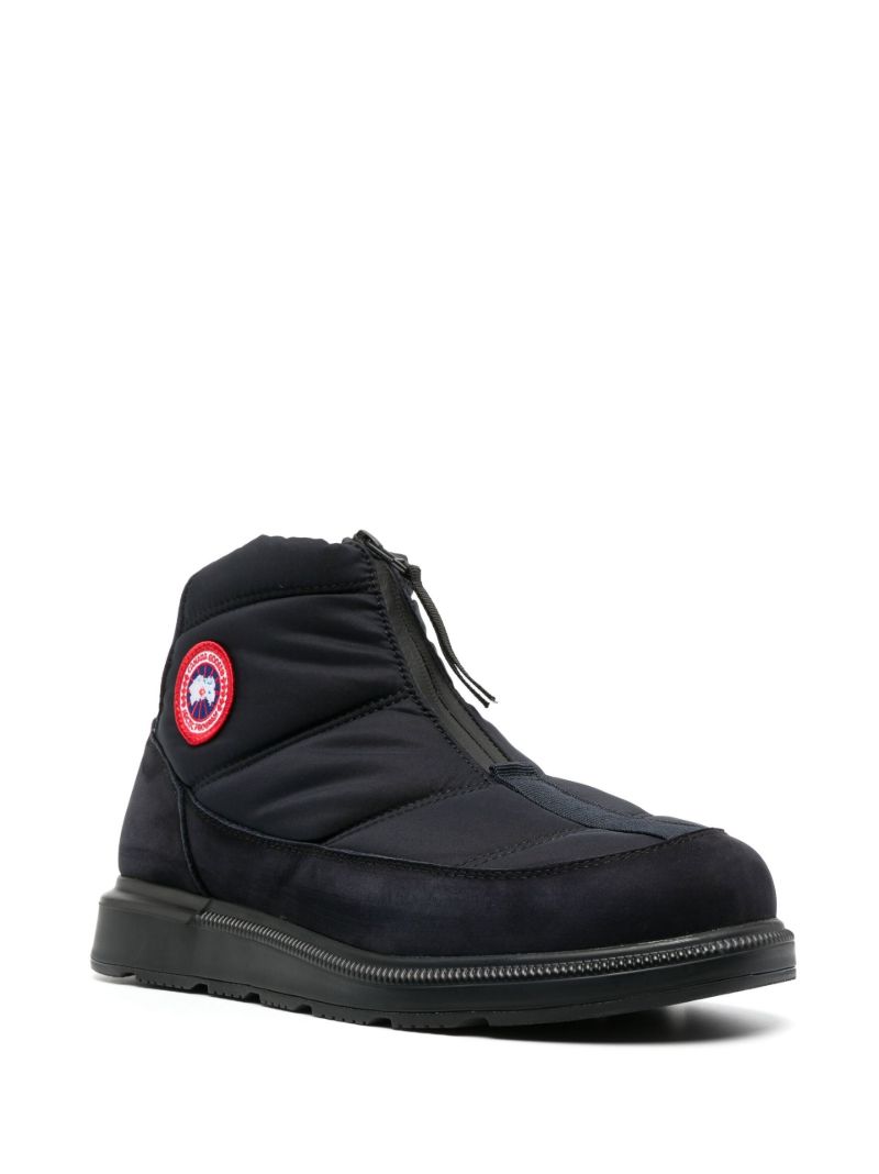 Blue Crofton Quilted Ankle Boots