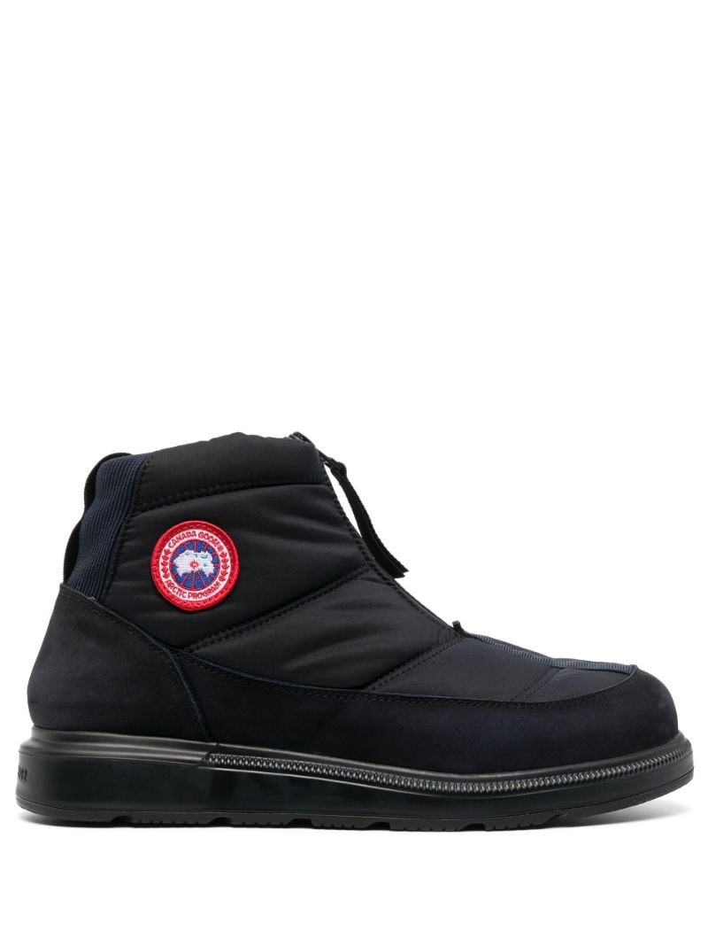 Blue Crofton Quilted Ankle Boots
