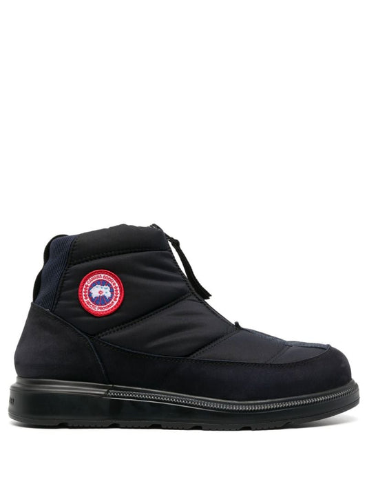 Blue Crofton Quilted Ankle Boots