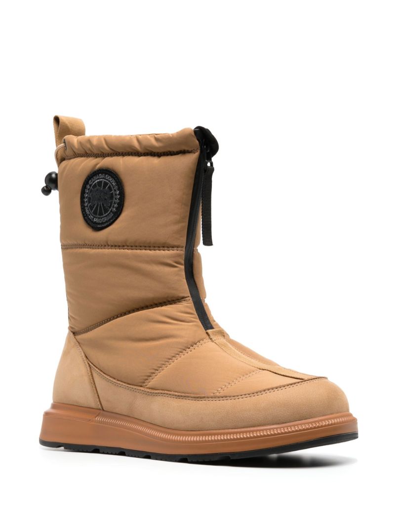 Brown Crofton Quilted Ankle Boots