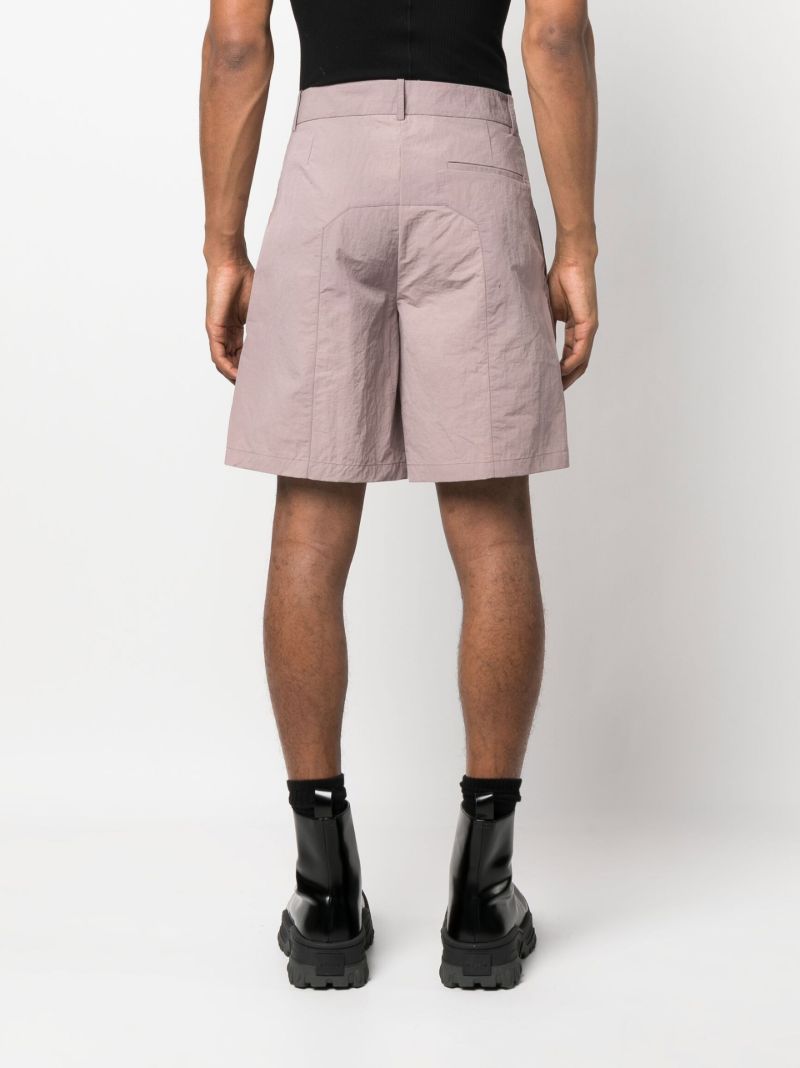 Purple Irregular Dye Logo Print Shorts