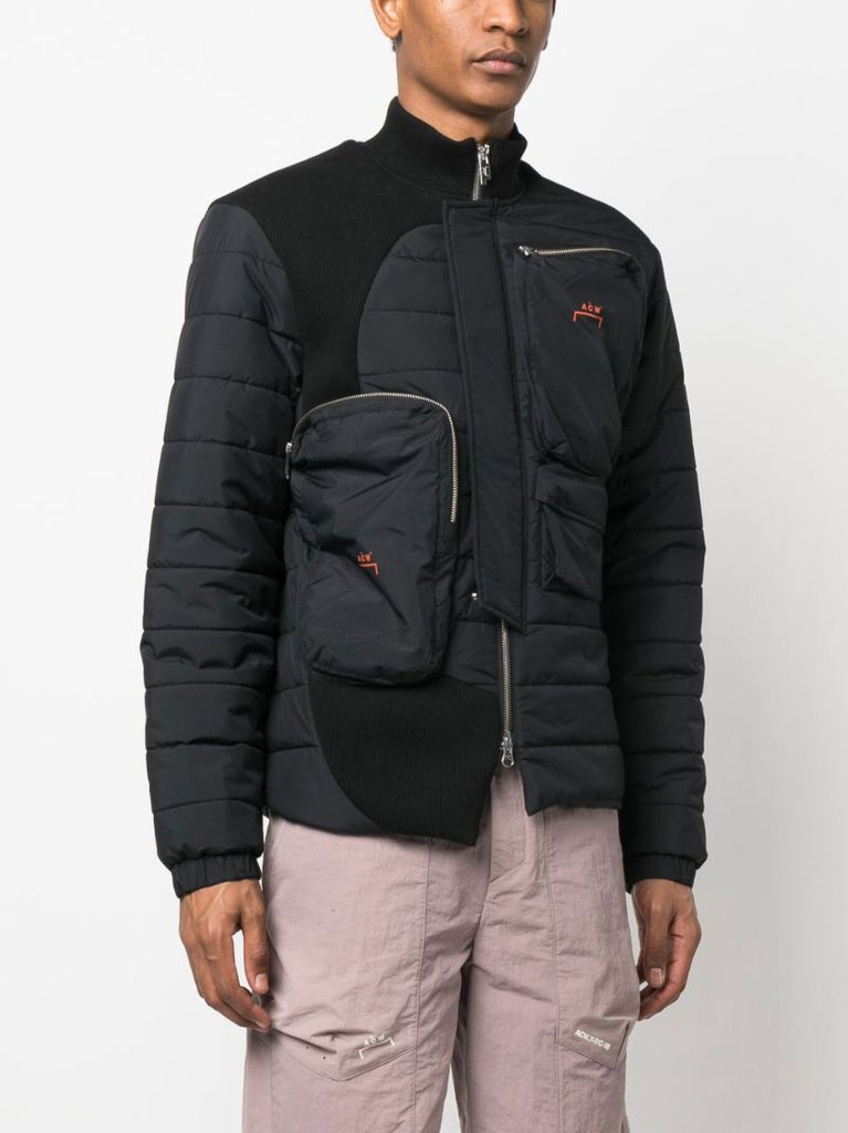 Black Asymmetric Padded Jacket