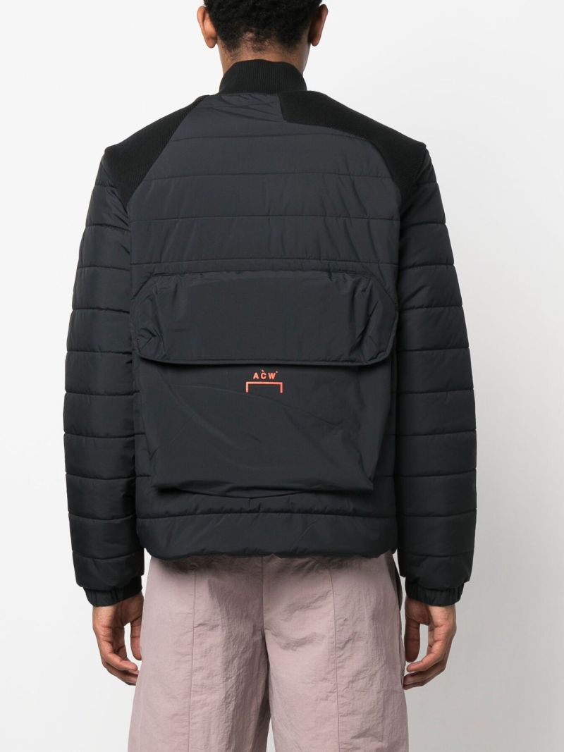 Black Asymmetric Padded Jacket