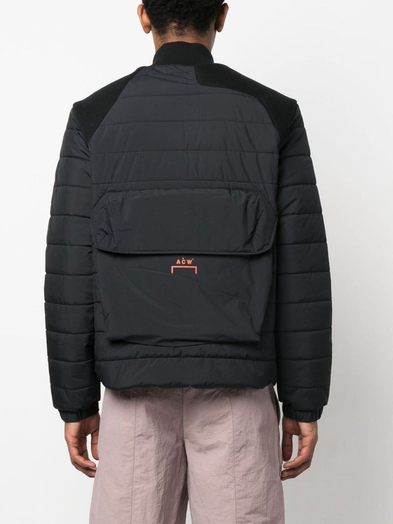 Black Asymmetric Padded Jacket