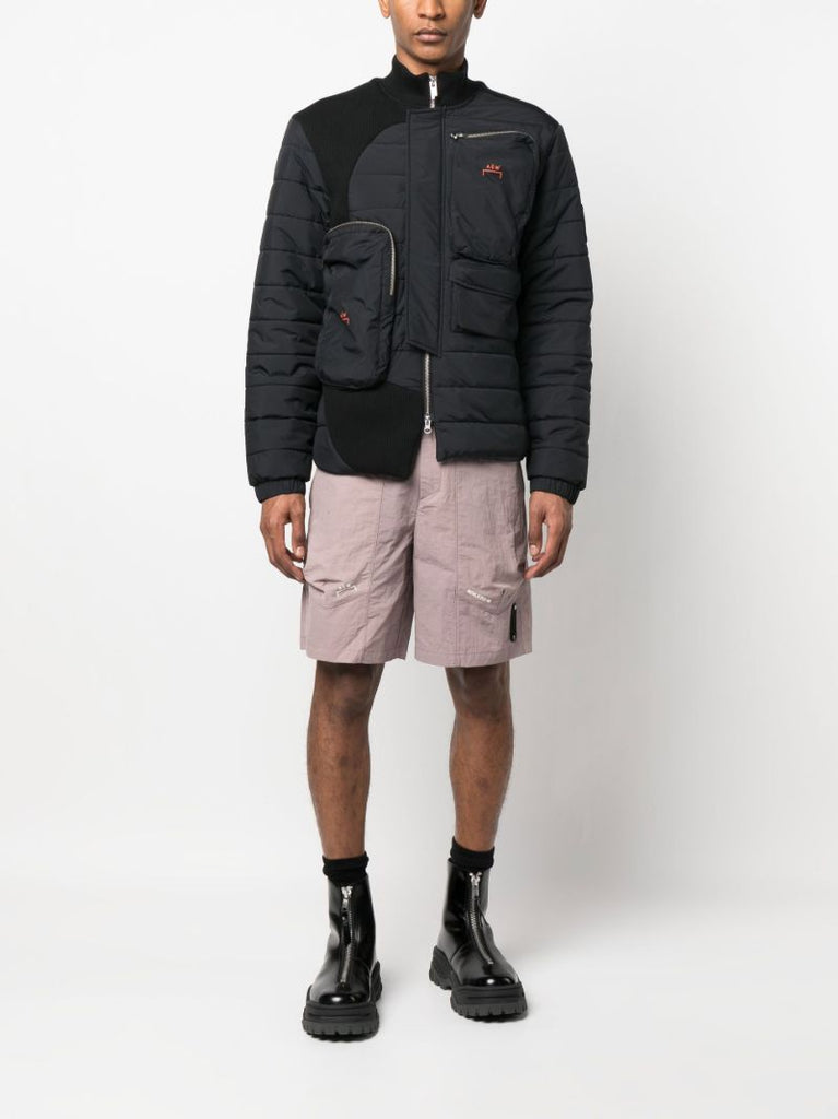 Black Asymmetric Padded Jacket