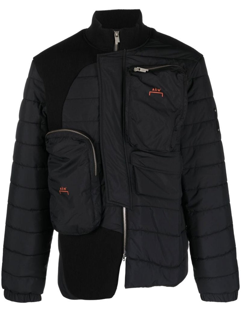 Black Asymmetric Padded Jacket