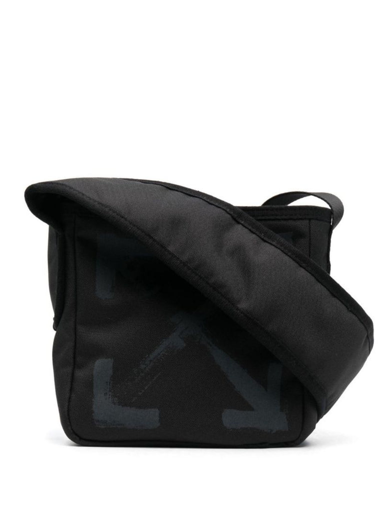 Black Arrows Print Messenger Bag
