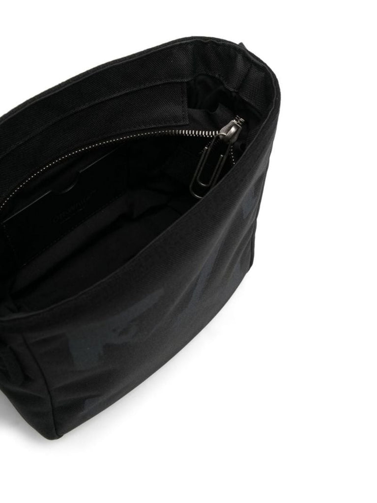 Black Arrows Print Messenger Bag