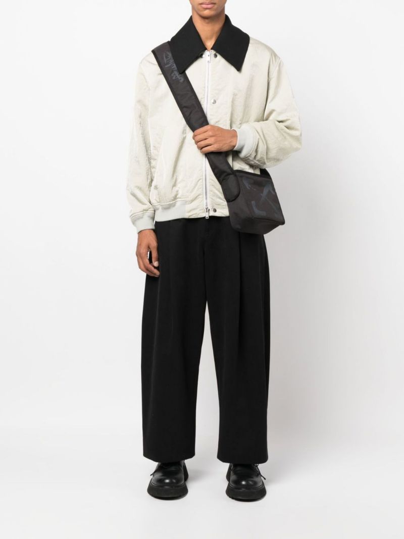 Black Arrows Print Messenger Bag