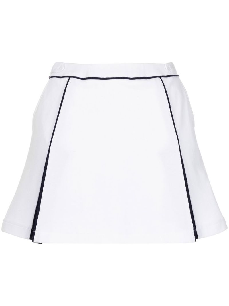 White Courtide Billy Jean Cotton Mini Skirt