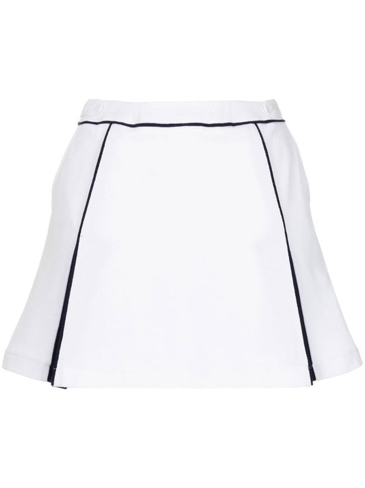 White Courtide Billy Jean Cotton Mini Skirt