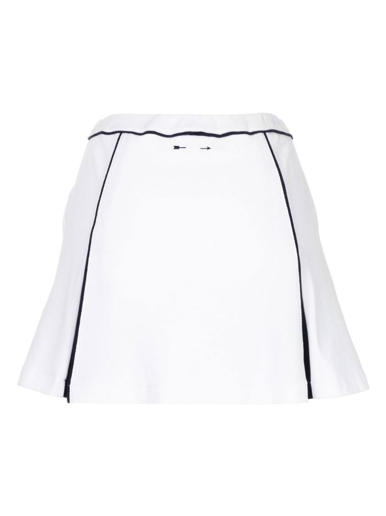 White Courtide Billy Jean Cotton Mini Skirt