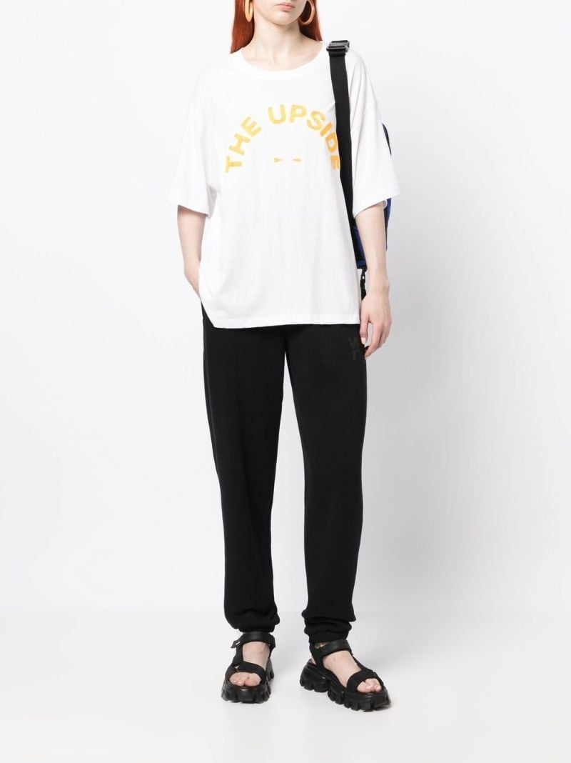 White Logo Print Organic Cotton T-shirt