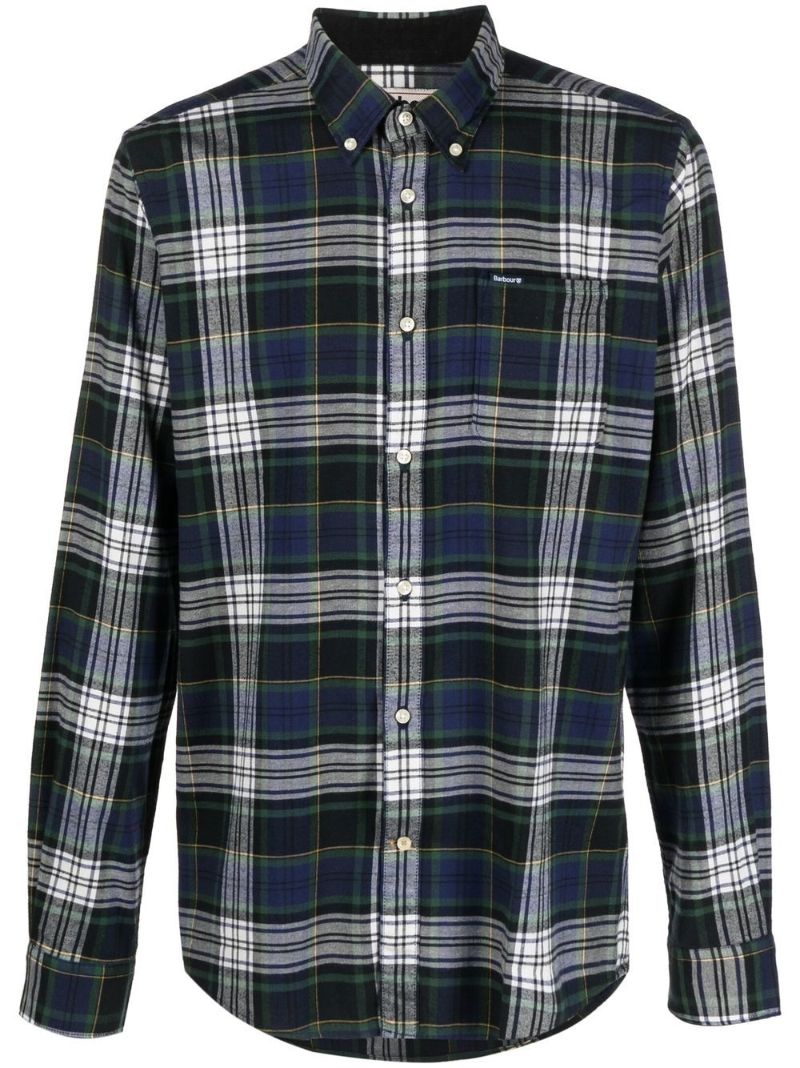 Blue Plaid Cotton Shirt