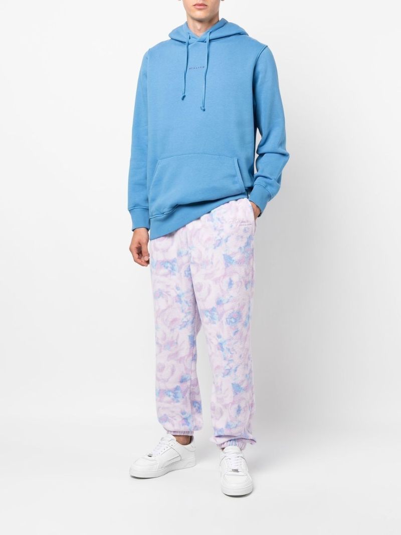 Purple Floral Print Track Pants