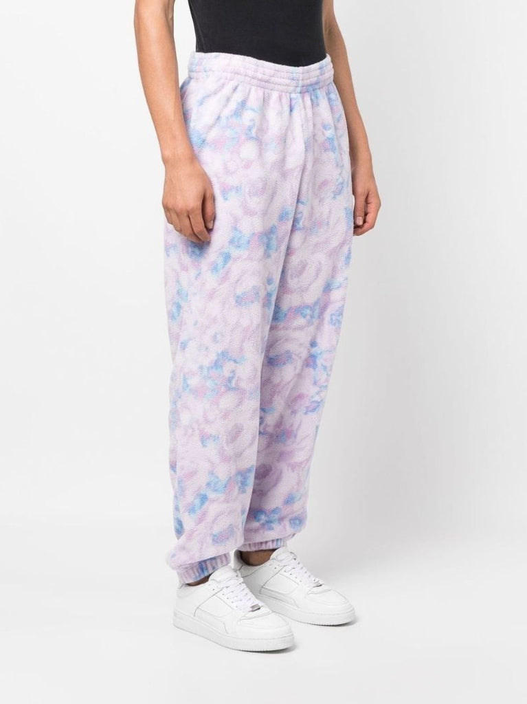 Purple Floral Print Track Pants