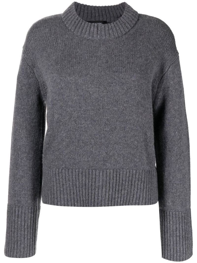 Grey Crew Neck Cashmere Jumper