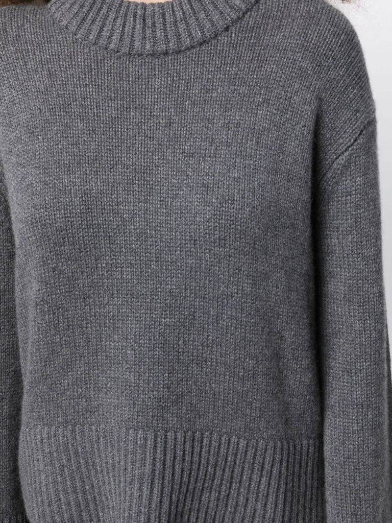 Grey Crew Neck Cashmere Jumper