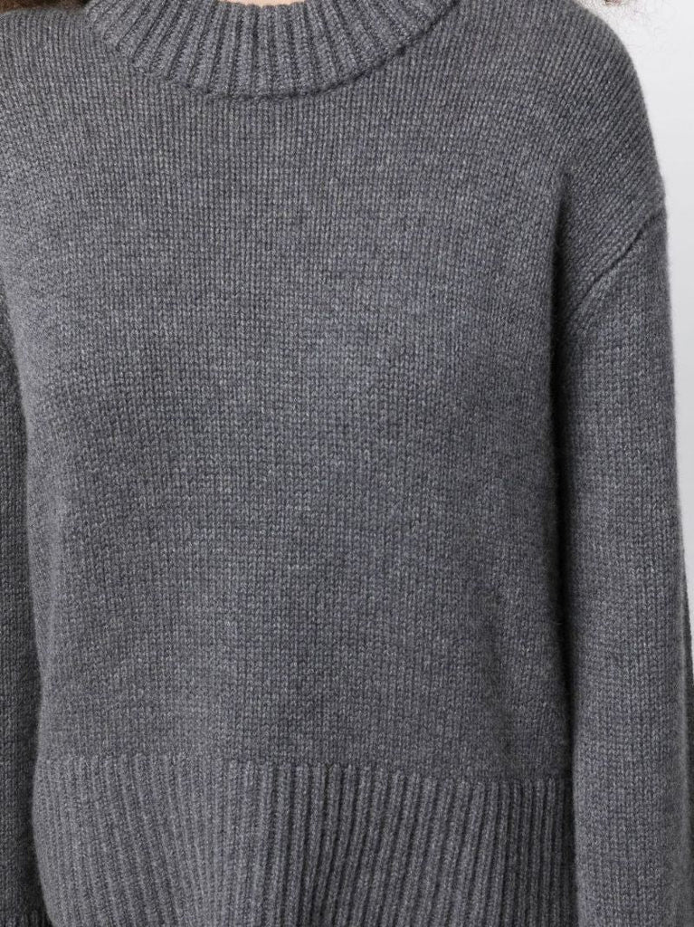 Grey Crew Neck Cashmere Jumper
