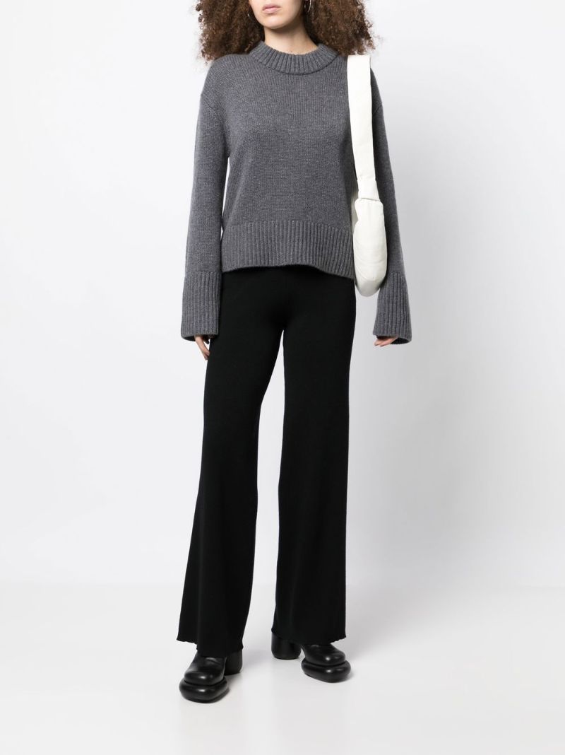 Grey Crew Neck Cashmere Jumper