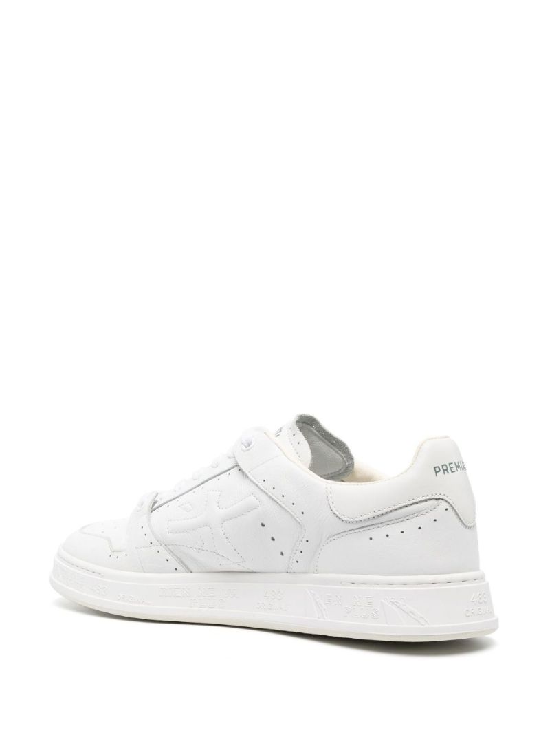 White Quinn Leather Low-top Sneakers