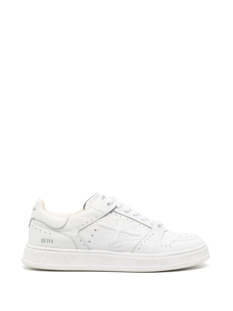 White Quinn Leather Low-top Sneakers