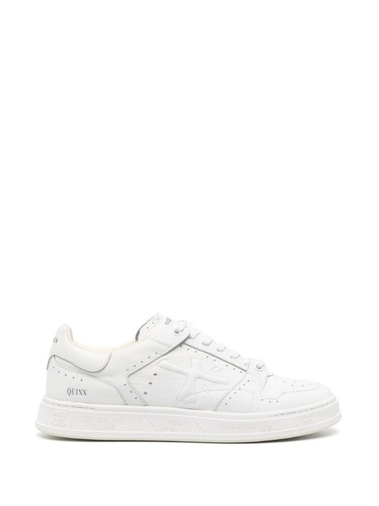 White Quinn Leather Low-top Sneakers
