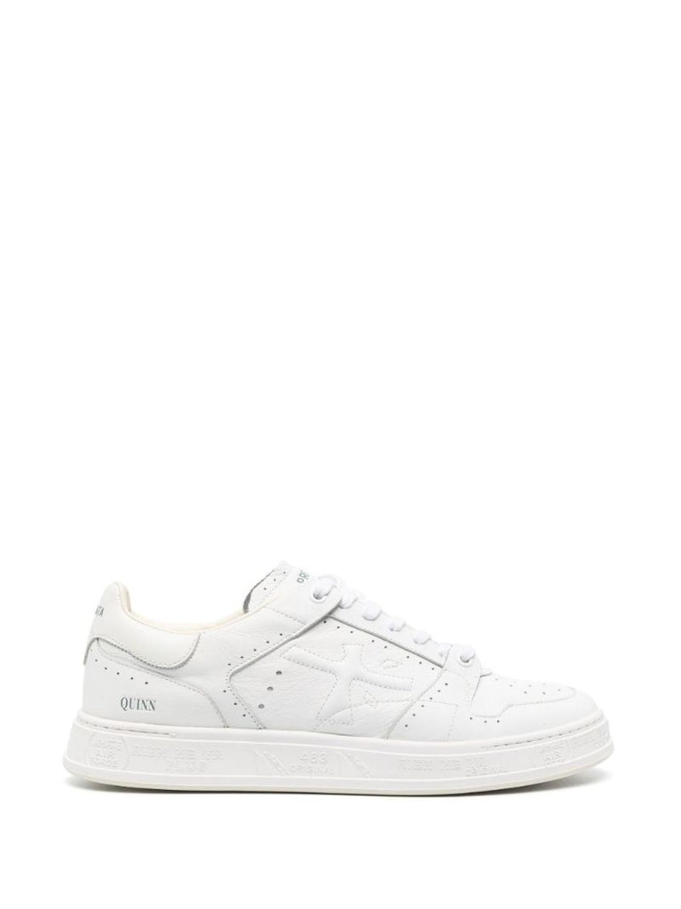 White Quinn Leather Low-top Sneakers