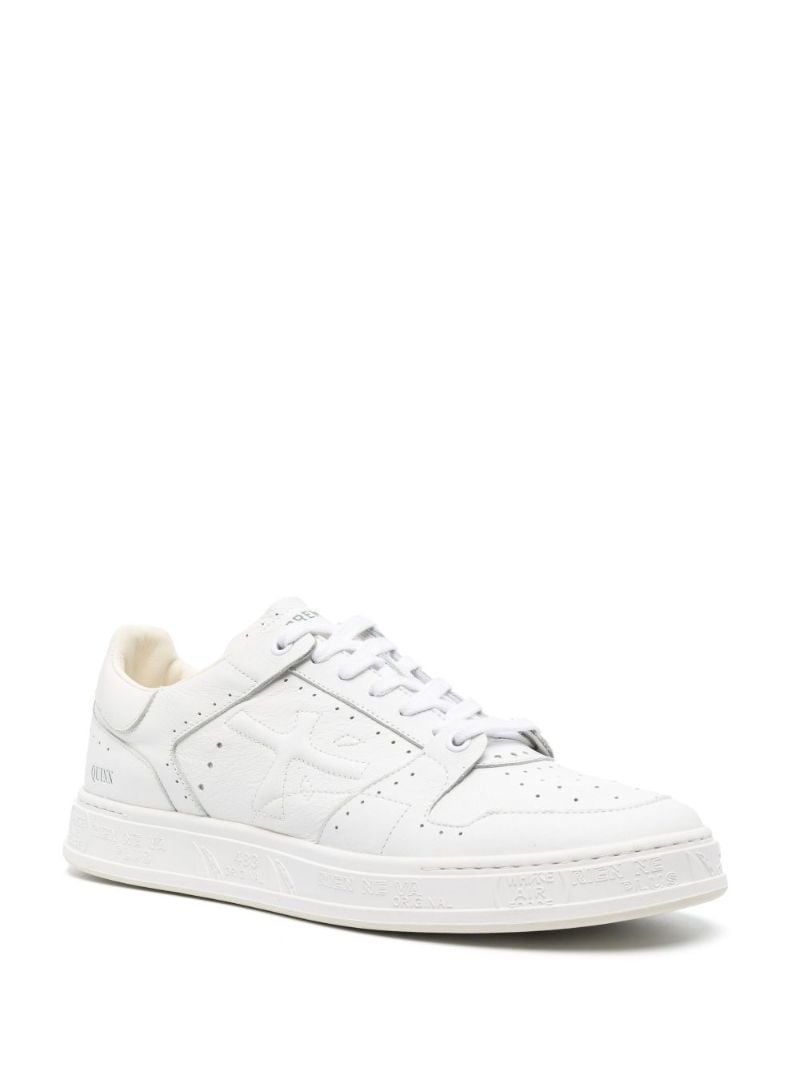 White Quinn Leather Low-top Sneakers