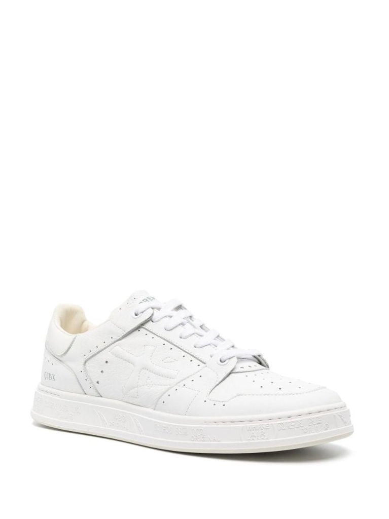 White Quinn Leather Low-top Sneakers