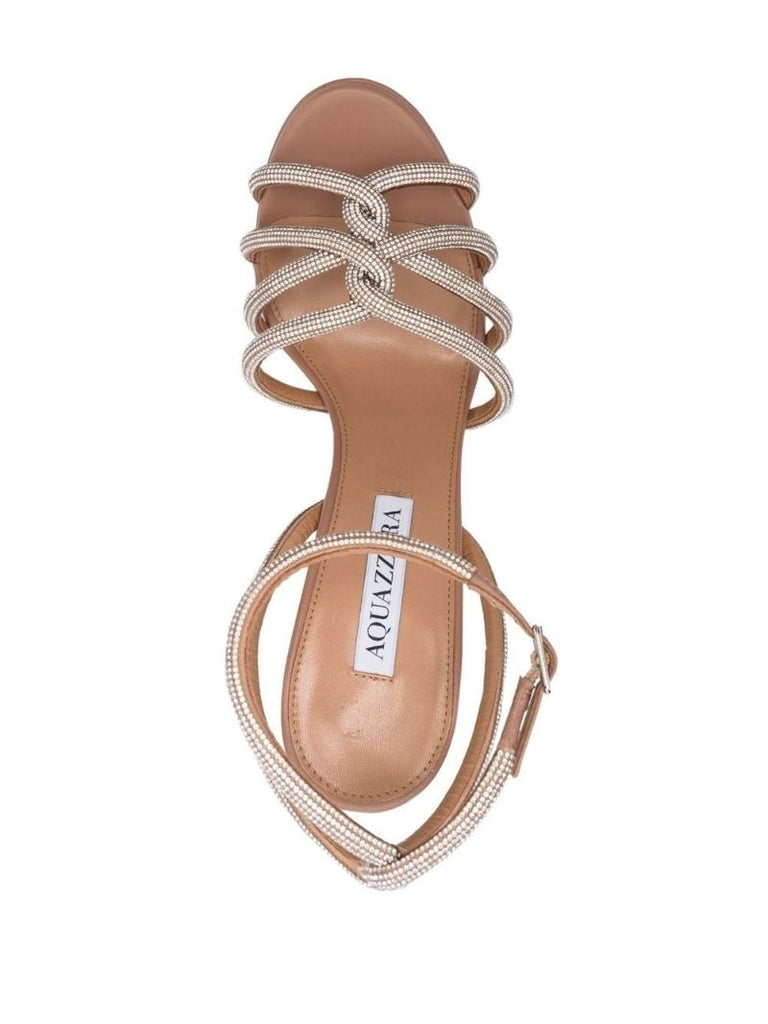 Pink Moondust Plateau 140 Platform Leather Sandals