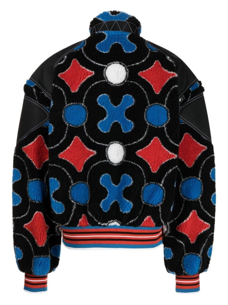 Black Sound on Fleece Bomber Jacket