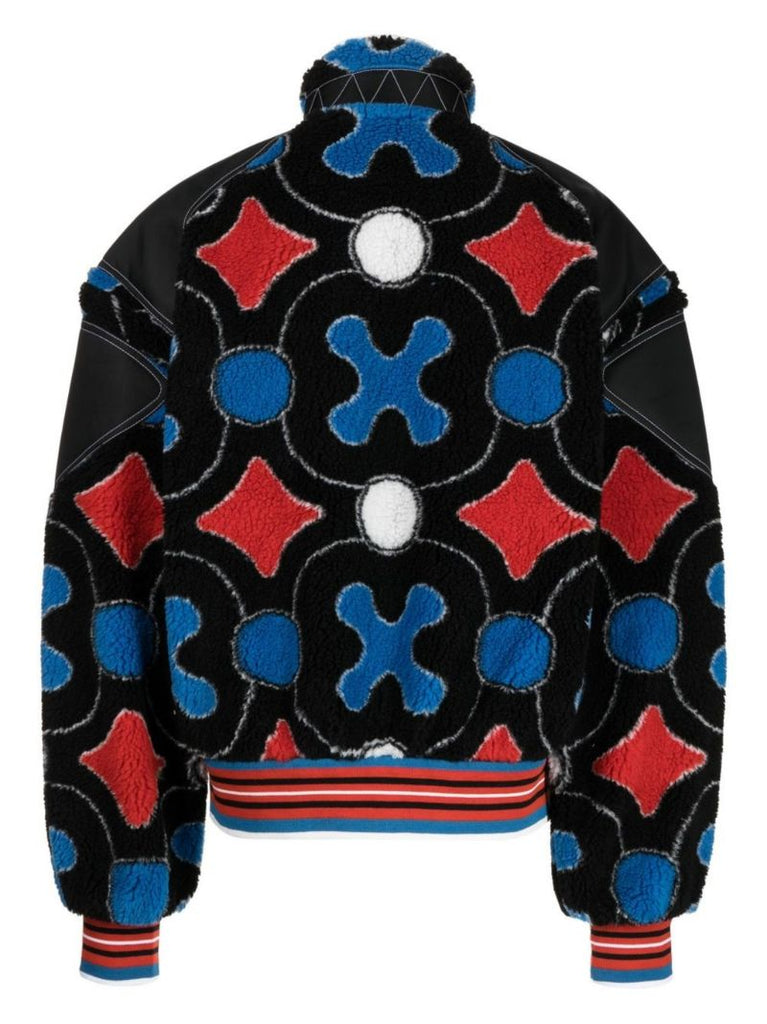 Black Sound on Fleece Bomber Jacket
