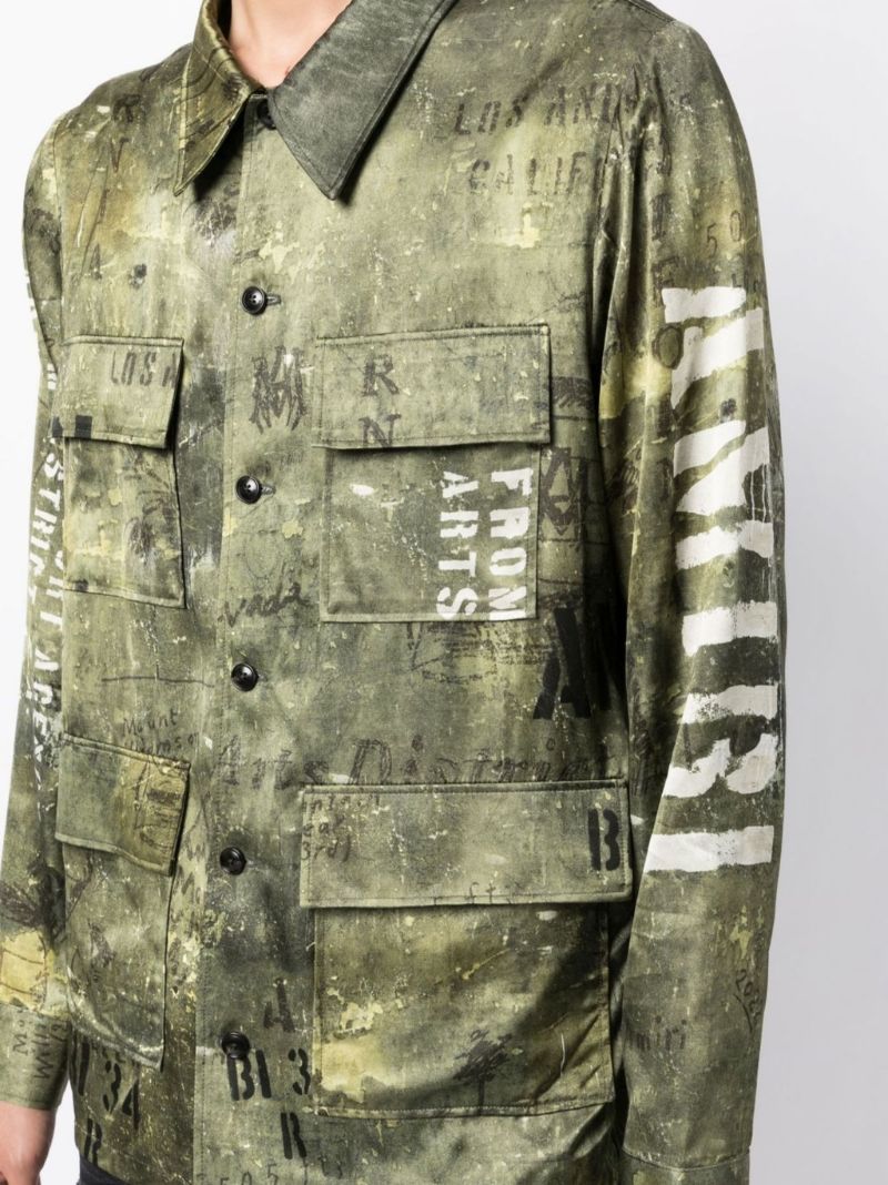 Green Army Stencil M-65 Shirt