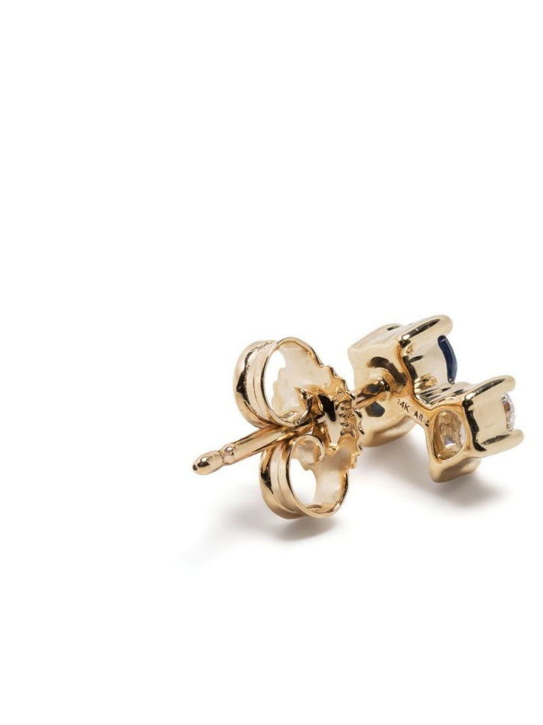 14k Yellow Gold Premier Amigos Sapphire and Diamond Earrings