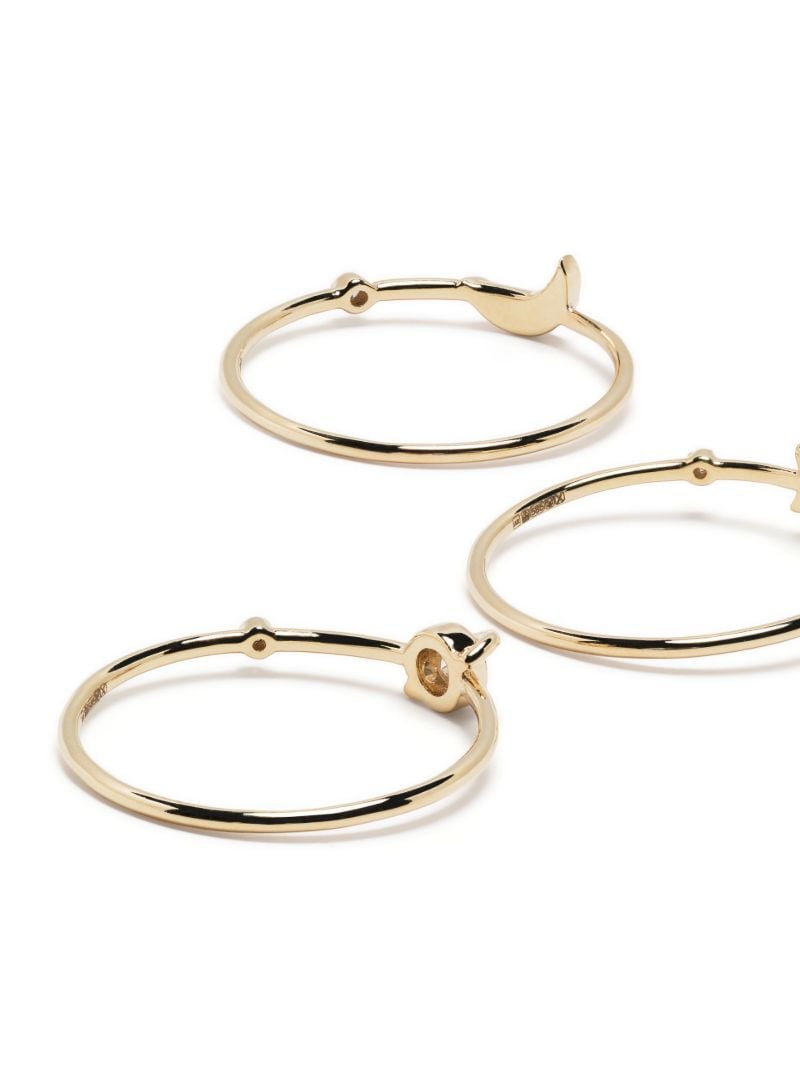 14k Yellow Gold Far Out Diamond Ring Set