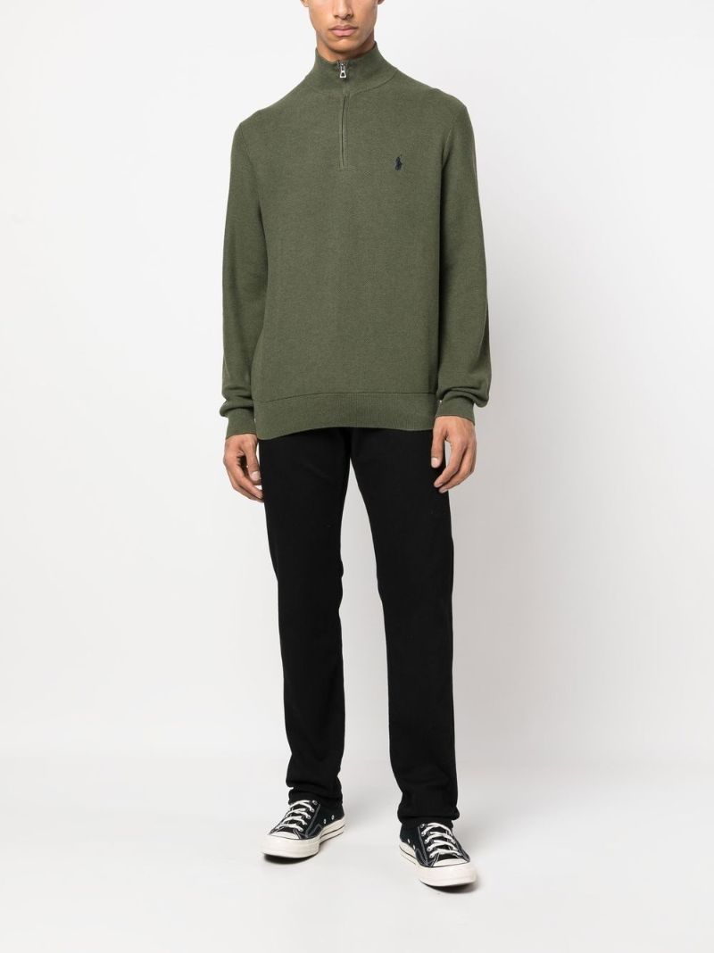 Green Logo-embroidered Sweatshirt