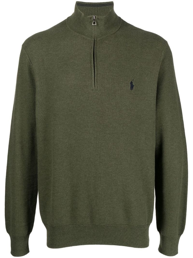 Green Logo-embroidered Sweatshirt