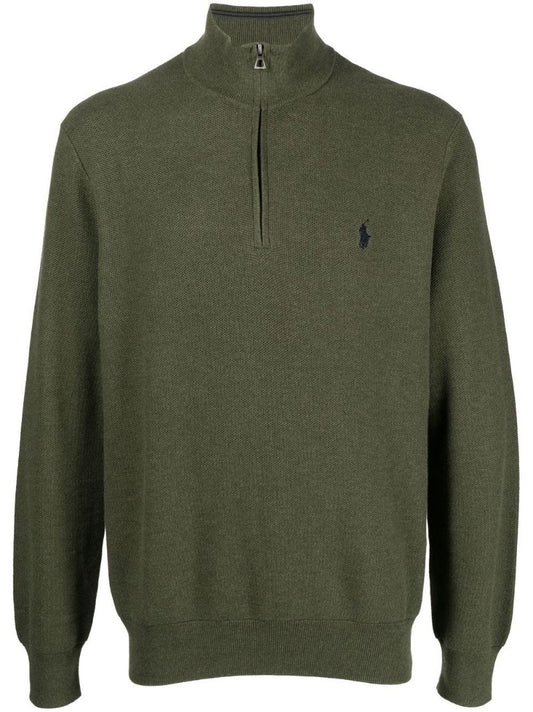 Green Logo-embroidered Sweatshirt