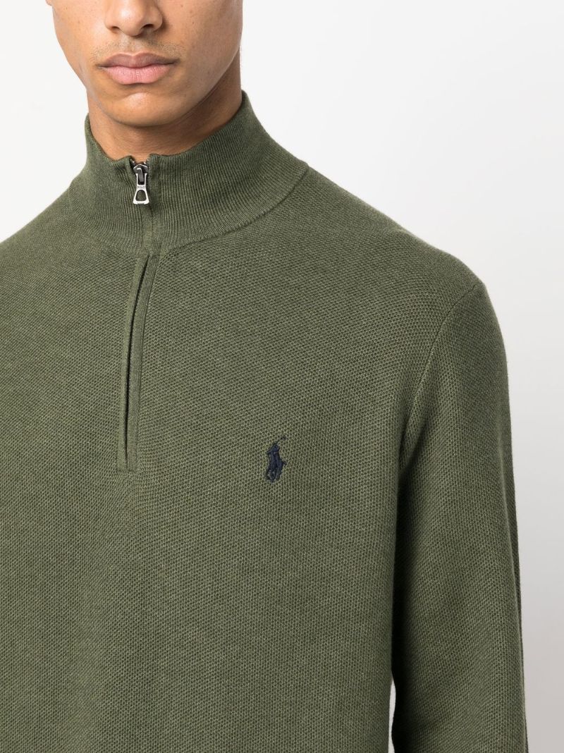 Green Logo-embroidered Sweatshirt